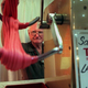 saltwater taffy machine manned by an old man